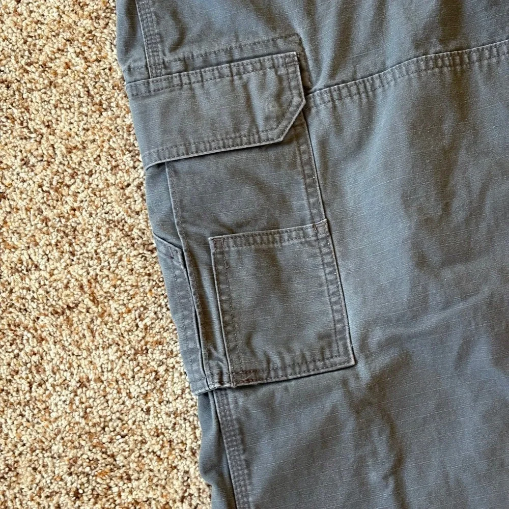 Wrangler Men Cargo Pants Workwear Ripstop Tactical 42x30 Gray Reinforced Pockets